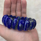 Natural Lapis Lazuli Stone Bracelet - Gemstone Bangle for Men & Women