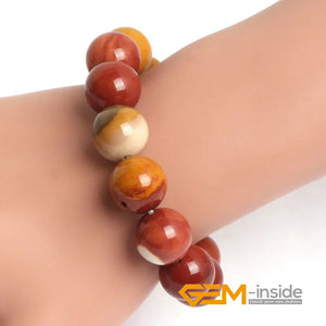 Natural Mookaite Jasper Stone Beads Bracelet for Women Gift