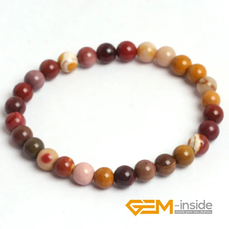Natural Mookaite Jasper Stone Beads Bracelet for Women Gift