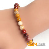 Natural Mookaite Jasper Stone Beads Bracelet for Women Gift