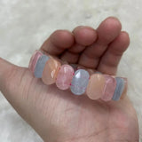 Natural Morganite Stone Beads Bracelet