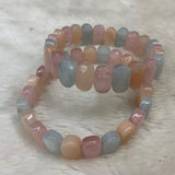 Natural Morganite Stone Beads Bracelet