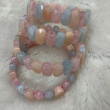 Natural Morganite Stone Beads Bracelet