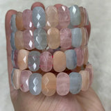 Natural Morganite Stone Beads Bracelet