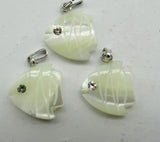 Heart-shaped Mother of Pearl Pendant for DIY Jewelry - 24pcs