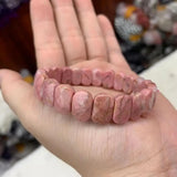 Natural Rhodonite Stone Beads Bracelet for Woman or Man