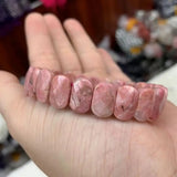 Natural Rhodonite Stone Beads Bracelet for Woman or Man