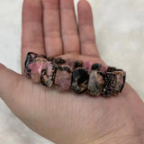 Rhodonite Stone Beads Bracelet Natural Gemstone Bangle DIY Jewelry