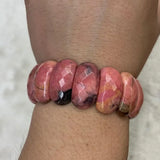 Natural Rhodonite Stone Beads Bracelet Gemstone Jewelry Bangle