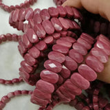 Rhodonite Stone Beads Bracelet, Women's Jewelry