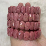 Natural Rhodonite Stone Beads Bracelet Woman DIY Jewelry