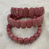 Rhodonite Stone Beads Bracelet for Women