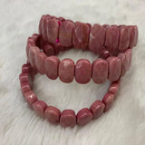 Natural Rhodonite Stone Beads Bracelet Woman DIY Jewelry