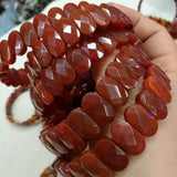 Natural Sardonyx & Red Agate Stone Beads Bracelet