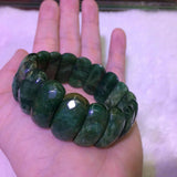 African Jade Stone Beads Bracelet - Natural Gemstone Bangle