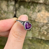 Natural Amethyst Ring for Women - Jewelry Gift