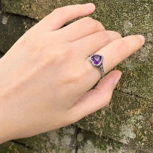 Natural Amethyst Ring for Women - Jewelry Gift