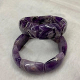 Amethyst Stone Beads Bangle Gemstone Bracelet for DIY Jewelry