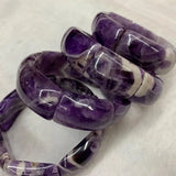 Amethyst Stone Beads Bangle Gemstone Bracelet for DIY Jewelry