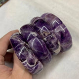 Amethyst Stone Beads Bangle Gemstone Bracelet for DIY Jewelry