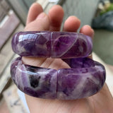 Amethyst Stone Beads Bangle Natural Stone Bracelet DIY Jewelry