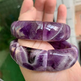 Amethyst Stone Beads Bangle Natural Stone Bracelet DIY Jewelry