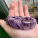 Amethyst Stone Beads Bangle Natural Stone Bracelet DIY Jewelry