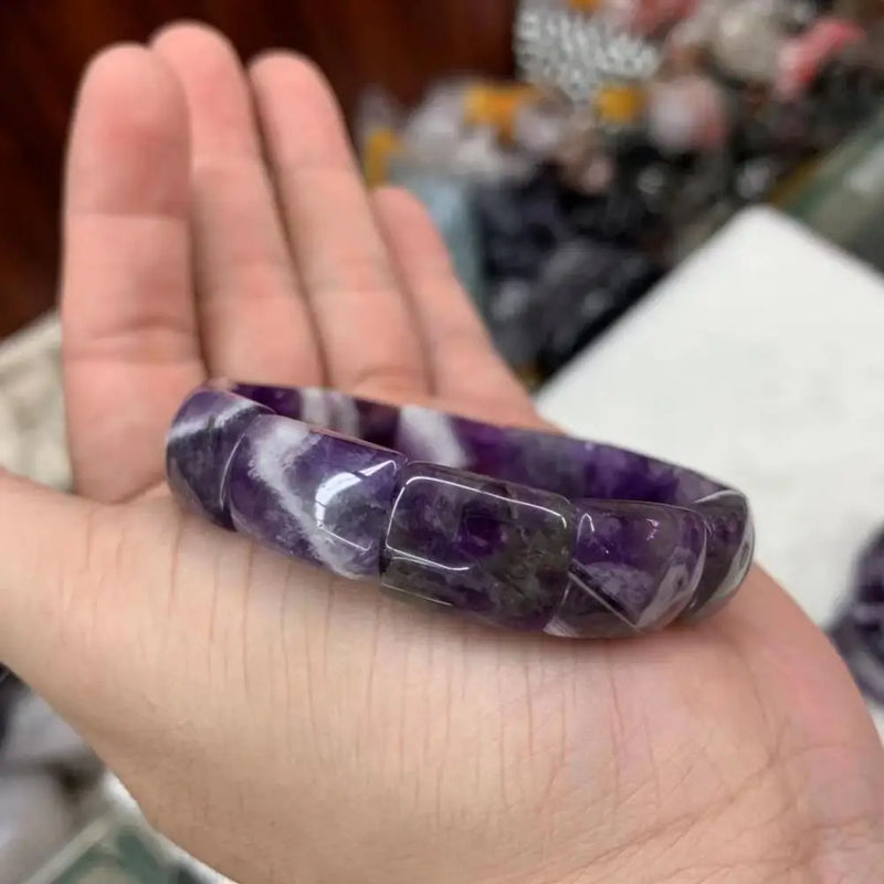 Natural Amethyst Gemstone Bangle for Women