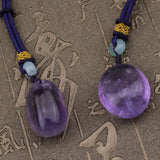Natural Amethyst Stone Pendant for DIY Jewelry