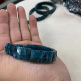 Natural Apatite Stone Beads Bracelet Gemstone Bangle Jewelry for Woman