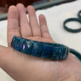 Natural Apatite Stone Beads Bracelet Gemstone Bangle Jewelry for Woman