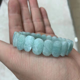 Natural Amazonite Stone Bracelet Gemstone Bangle for Woman
