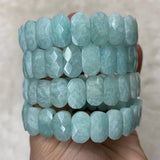 Natural Amazonite Stone Bracelet Gemstone Bangle for Woman