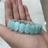 Natural Amazonite Stone Bracelet Gemstone Bangle for Woman