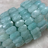 Natural Amazonite Stone Bracelet Gemstone Bangle for Woman