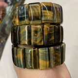 Blue/Yellow Tiger Eye Stone Bracelet for Men
