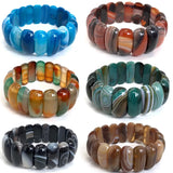 Natural Botswana Agate/Red Sardonyx Stone Beads Bracelet