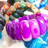 Natural Botswana Agate/Red Sardonyx Stone Beads Bracelet