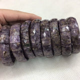 Natural Charoite Stone Beads Bracelet Gemstone Bangle DIY Jewelry