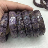 Natural Charoite Stone Beads Bracelet Gemstone Bangle DIY Jewelry