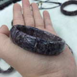 Natural Charoite Stone Beads Bracelet Gemstone Bangle DIY Jewelry