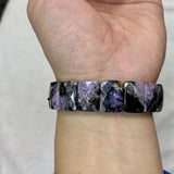 Natural Charoite Stone Beads Bracelet Gemstone Bangle for Woman
