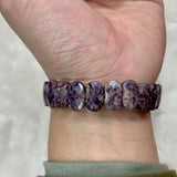 Natural Charoite Stone Beads Bracelet Gemstone Bangle Jewelry