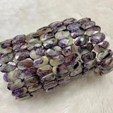 Natural Charoite Stone Beads Bracelet Gemstone Jewelry Bangle