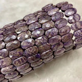 Natural Charoite Stone Beads Bracelet Gemstone Bangle Jewelry