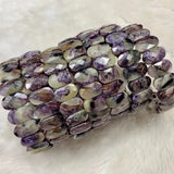 Natural Charoite Stone Beads Bracelet Gemstone Jewelry Bangle