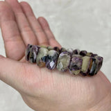 Natural Charoite Stone Beads Bracelet Gemstone Jewelry Bangle