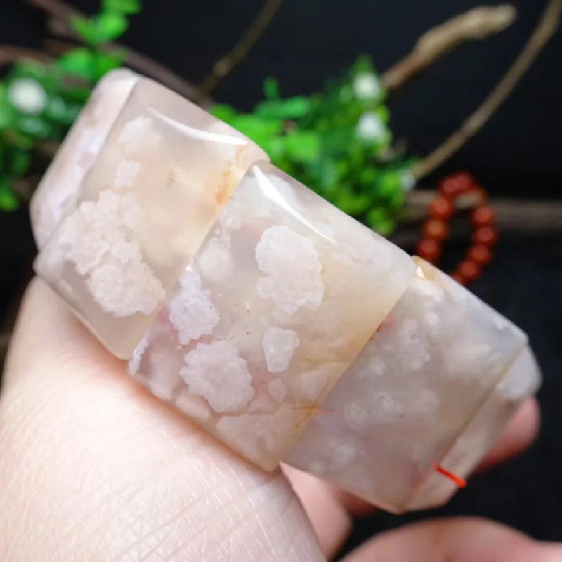 Natural Cherry Agates Stone Beads Bracelet for Women