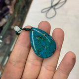 Natural Chrysocolla Stone Pendant - Gem Stone Jewelry Pendant
