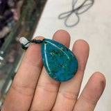 Natural Chrysocolla Stone Pendant - Gem Stone Jewelry Pendant